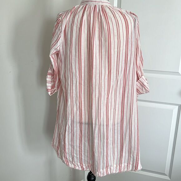 Eberjey White and Red Striped Tunic/Swim Cover - Picture 5 of 6